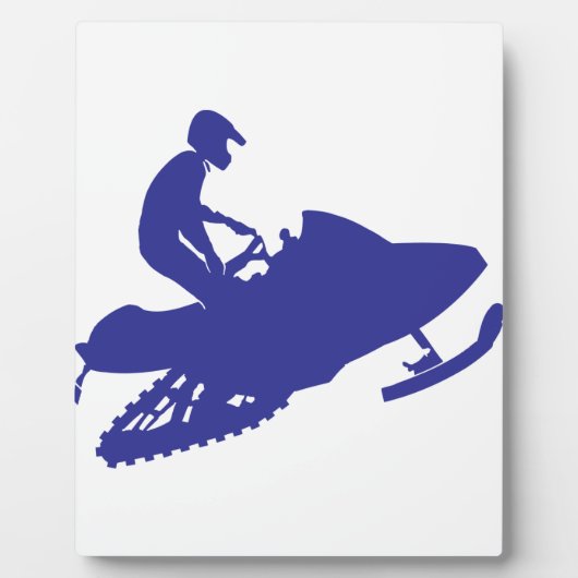 Cool Blue Snowmobiler Fotoplaat (Voorkant)