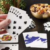 Cool Blue Snowmobiler Pokerkaarten (Insitu)