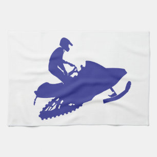 Cool Blue Snowmobiler Theedoek