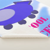 Cool Blue Spaceship Fleece Deken (3/4)