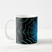 Cool Blue Spider Web Koffiemok (Links)