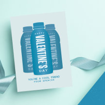 Cool blue sport drink leuk klaslokaal Valentijn
