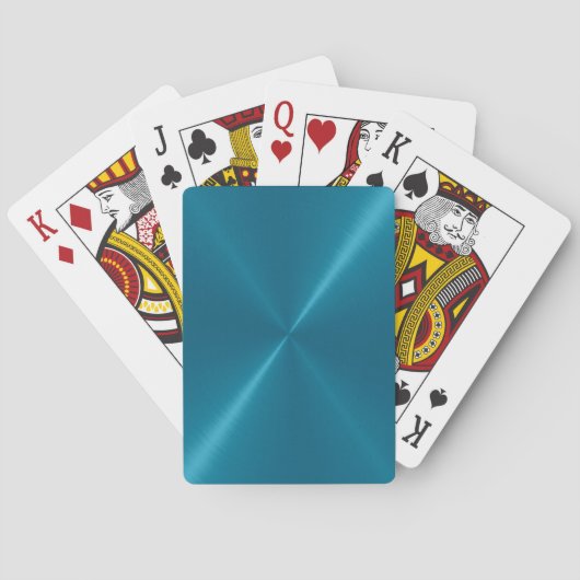 Cool Blue Stainless Shiny Metallic Playing Cards Speelkaarten (Achterkant)