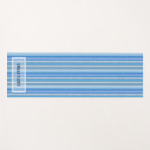 Cool Blue Stripes Aangepaste naam Yogamat (Voorkant (horizontaal))
