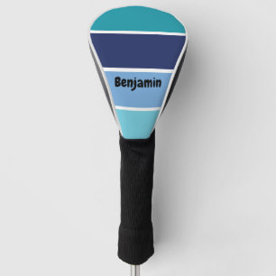 Cool Blue Stripes Name Golfheadcover