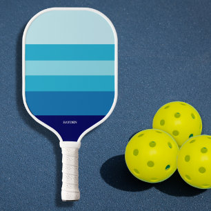 Cool Blue Stripes - Speciaal tekstpalet Pickleball Paddle
