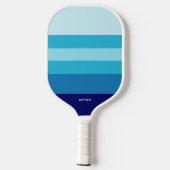Cool Blue Stripes - Speciaal tekstpalet Pickleball Paddle (Achterkant)