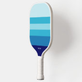 Cool Blue Stripes - Speciaal tekstpalet Pickleball Paddle (Links)