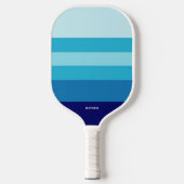 Cool Blue Stripes - Speciaal tekstpalet Pickleball Pickleball Paddle (Voorkant)