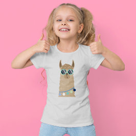 Cool Blue Sunglazen Llama T-shirt