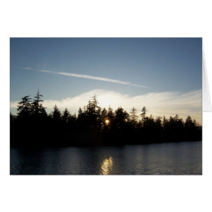 Cool Blue Sunset Note Card