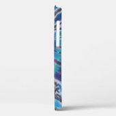 Cool Blue Swirl Spiral Tie Dye Case-Mate iPhone Case (Achterkant / Links)