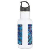Cool Blue Swirl Spiral Tie Dye Waterfles (Achterkant)