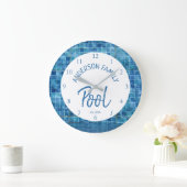 Cool Blue Tile Swimming Pool Family Name cUSTOM Grote Klok (Huis)