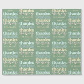 Cool blue Tones Retro Thanksgiving Typografie Cadeaupapier (Vlak)