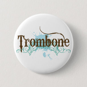 Cool Blue Trombone Button