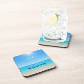 Cool Blue Tropical Beach Bier Onderzetter (Rechterzijde)
