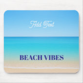 Cool Blue Tropical Beach Muismat (Voorkant)