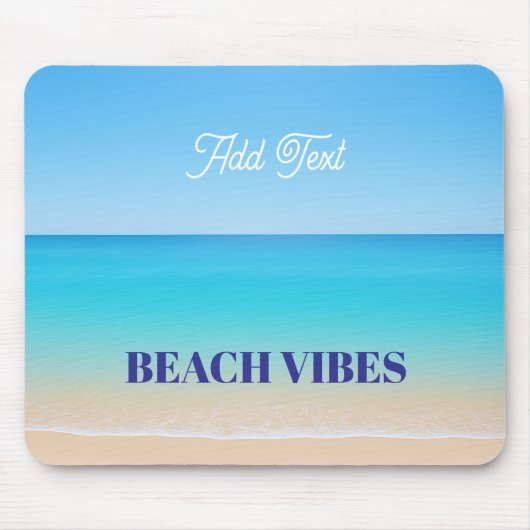 Cool Blue Tropical Beach Muismat (Voorkant)