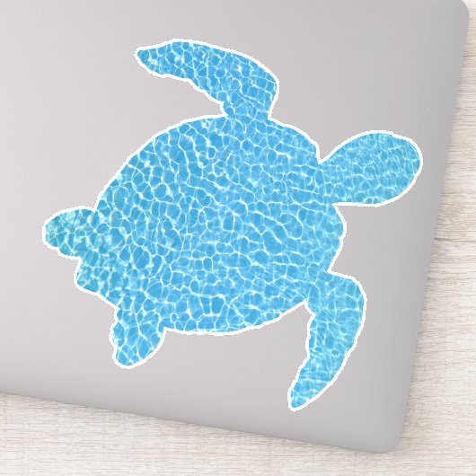 Cool Blue Turtle Sticker (Detail)