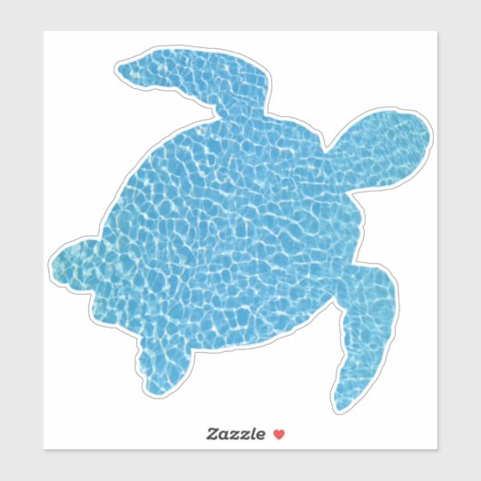 Cool Blue Turtle Sticker (Vel)