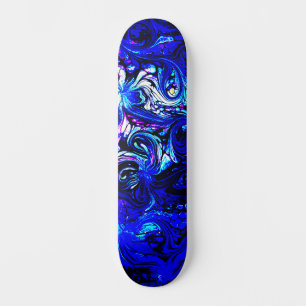 Cool Blue Urban Abstracte Street Art Geïnspireerd Persoonlijk Skateboard