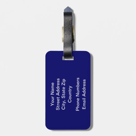 Cool Blue Violin Bagagelabel (Achterkant verticaal)