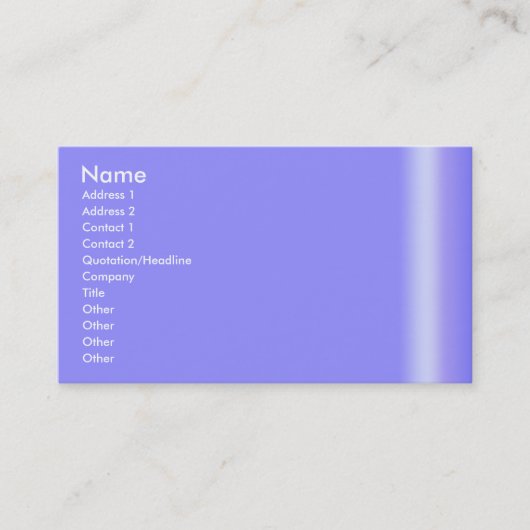 Cool Blue Visitekaartje (Voorkant)