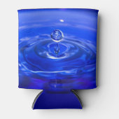 Cool Blue Water Droplet Blikjeskoeler (Voorkant)