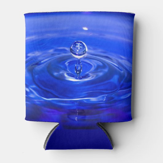 Cool Blue Water Droplet Blikjeskoeler (Voorkant)