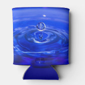 Cool Blue Water Droplet Blikjeskoeler (Achterkant)