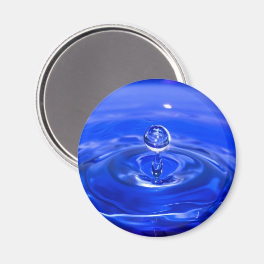 Cool Blue Water Droplet Magneet (Voorkant / Achterkant)
