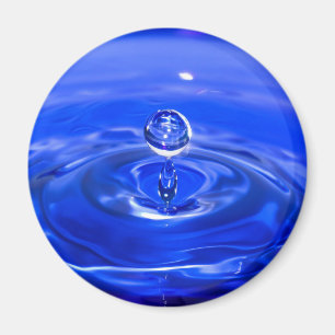 Cool Blue Water Droplet Magneet