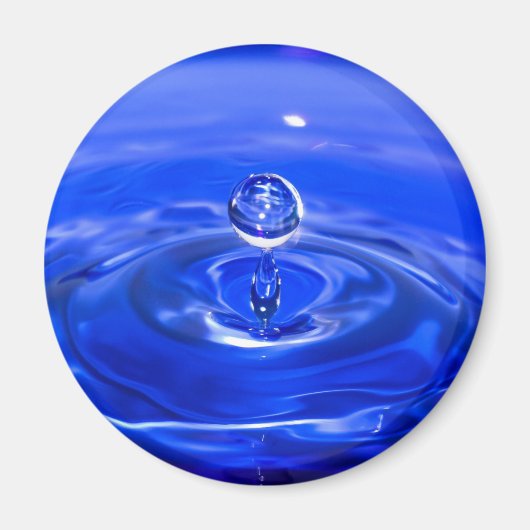 Cool Blue Water Droplet Magneet (Voorkant)