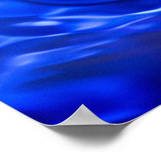 Cool Blue Water Droplet Poster (Hoek)