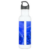 Cool Blue Water Droplet Waterfles (Achterkant)