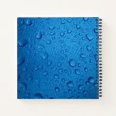 Cool Blue Water Droplets Square Notitieboek (Achterkant)