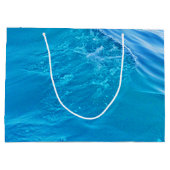 Cool Blue Water Wave Gift Bag Groot Cadeauzakje (Achterkant)