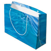 Cool Blue Water Wave Gift Bag Groot Cadeauzakje (Achterkant Gekanteld)