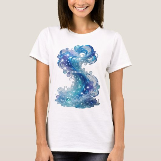 Cool Blue WATER WAVE T-shirt (Voorkant)