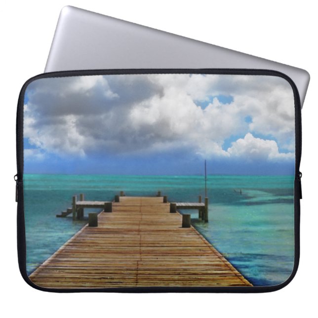 Cool Blue Waters Laptop Sleeve (Voorkant)