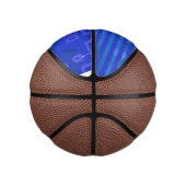 Cool Blue White Geometric Stripes Basketbal (Rechts)