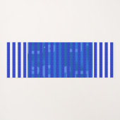 Cool Blue White Geometric Stripes Yogamat (Achterkant (horizontaal))