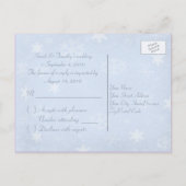 Cool Blue Winter Wedding R.S.V.P. Briefkaart (Achterkant)