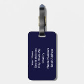 Cool Blue World Bagagelabel (Achterkant verticaal)