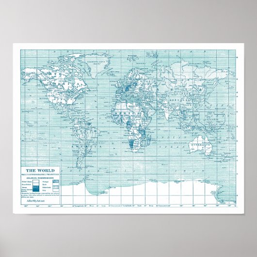 Cool Blue World Poster (Voorkant)