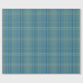 Cool Blue Woven Plaid Pattern Cadeaupapier (Vlak)