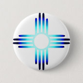 Cool Blue Zia Ronde Button 5,7 Cm (Voorkant)