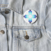 Cool Blue Zia Ronde Button 5,7 Cm (In situ)