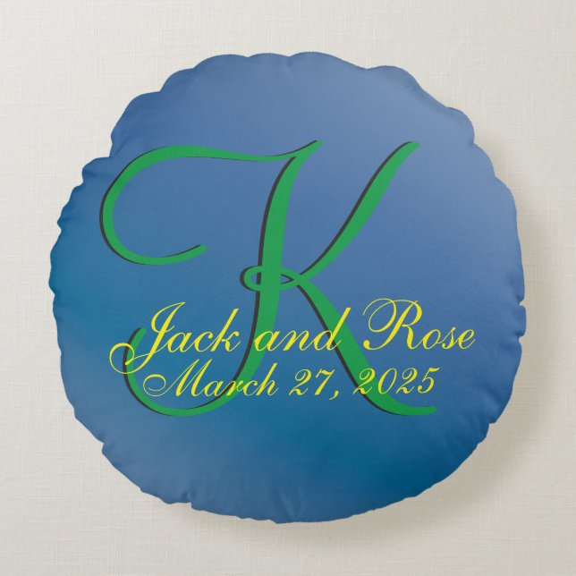 Cool Blueberry Fab Budget Rond Kussen (Voorkant)